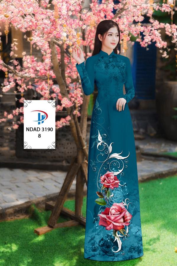 Vải Áo Dài Hoa Hồng AD NDAD3190 13